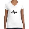 Women's Fine Jersey V-Neck Tee Thumbnail